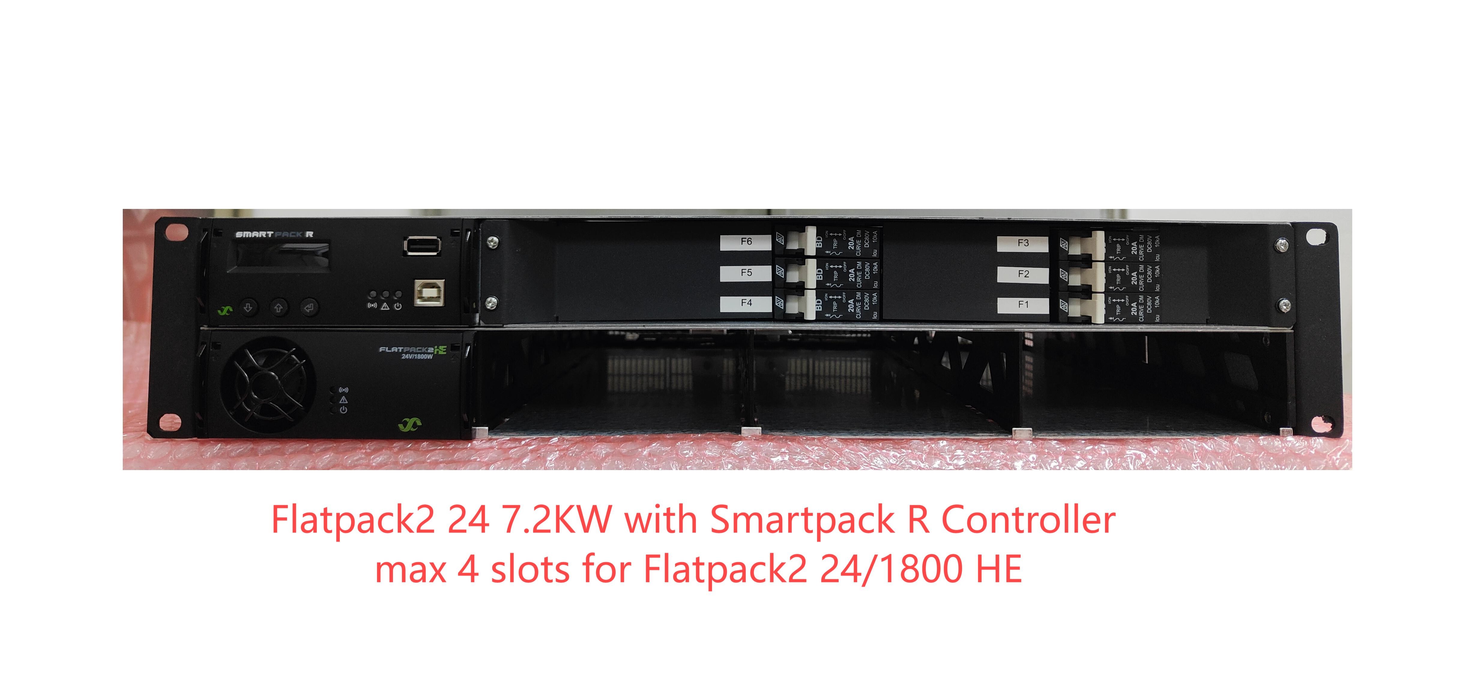 Smart Pack R Controller Eltek FP2 24V 7.2KW Powercore 2U 19 Inch Max 4 Slots For Flatpack2 24/ ...