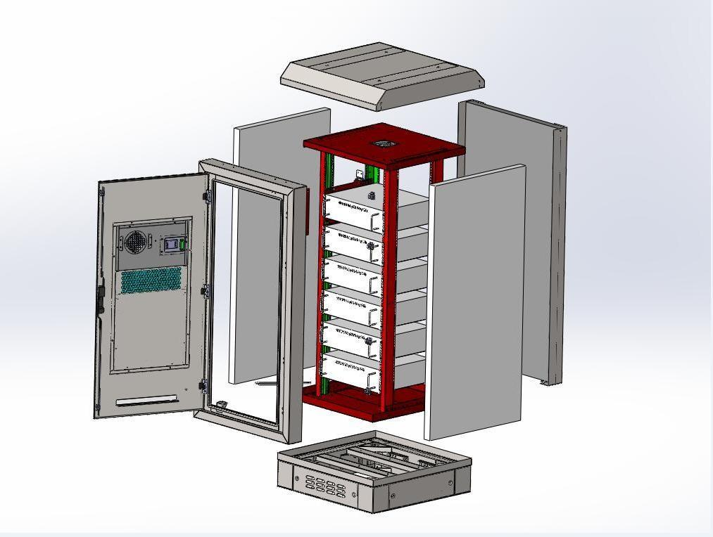 Outdoor Telecom Rack Lock Anti-theft Three Point Lock Outdoor Telecom Cabinet Enclosure 30U 40U ...