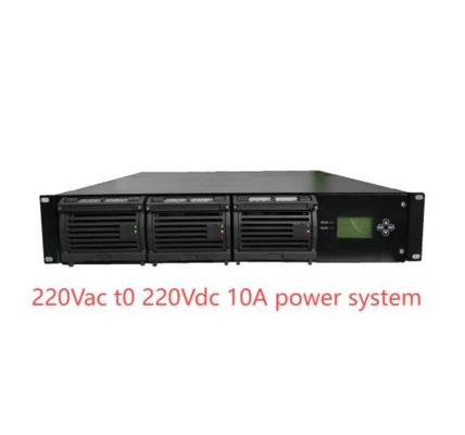 19 Inch Modular Rectifier System 220Vac To 220Vdc 10A Embedded DC Power System
