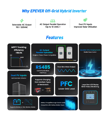 HP-AHP20A 3KW 3.5KW Home Off Grid Solar Inverter 3500W High Frequency Pure Sine Wave Solar Inverter With WIFi Optiona