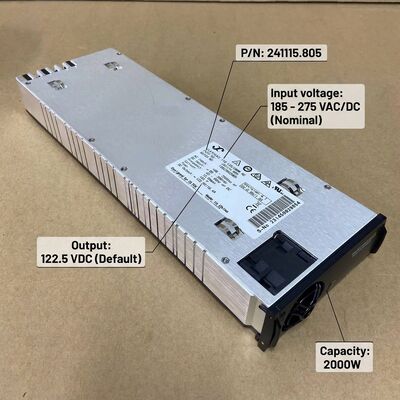 Eltek Flatpack2 110V 2000 HE  Rectifier Module  P/N: 241115.805  High Efficiency DC Power for Utilities  Substations