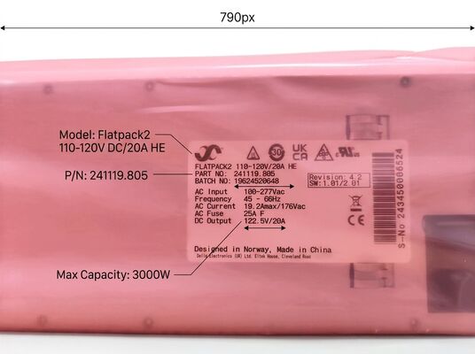 Eltek Flatpack2 110Vdc 125Vdc  3000W High Efficiency Rectifier Module 1U height P/N: 241119.805