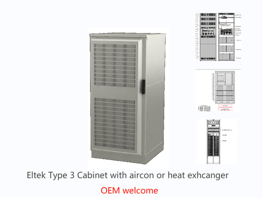 Eltek Type 3 Outdoor Telecom Cabinets 1.2m 1.5m 1.8m  With Aircon