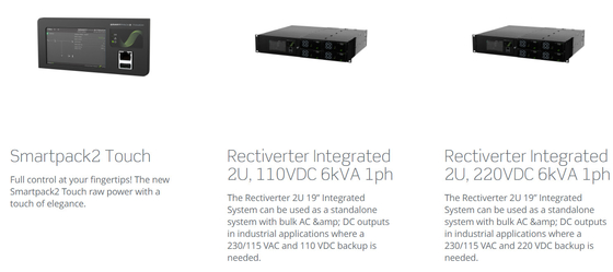8KW 230Vac  4KW 115Vac Rectiverter Power System 48Vdc Integrated 2U 6kVA 1ph (CIOR0402.XXX)
