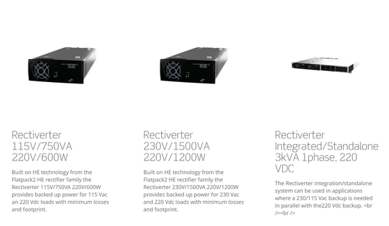 Scalable Flatpack Power System Eltek Rectiverter 54KVA 220Vdc EN 60950-1