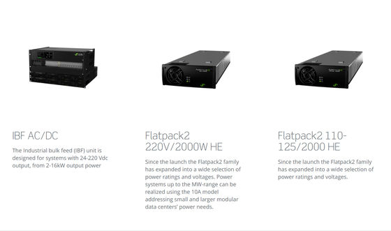 Eltek Flatpack2 IBB System Industrial DC Power System with 16 kW DC Output IP21 Protection and 300 ADC Max Current