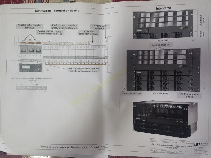Eltek 48Vdc 24KW 400A 5U Height With Flatpack2 48/2000HE Flatpack2 48 ...